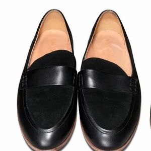 Madewell Alex Loafer Women's 8.5 Leather & Suede Black Shoes Slip On